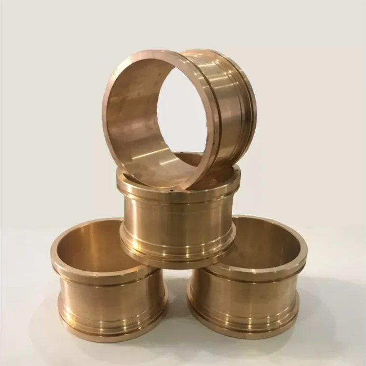 CNC Precision Machining Copper Flange Sleeve Bushing