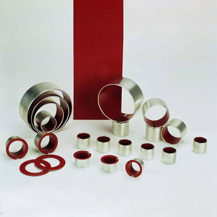 Self Lubricating Bearings Porous Bronze Red PTFE